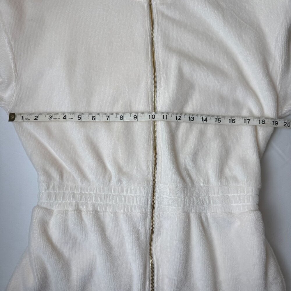 Fabletics Cozy Cord Zip Women L Bone Jumpsuit With Elastic Waist All Day Comfort - Picture 2 of 10